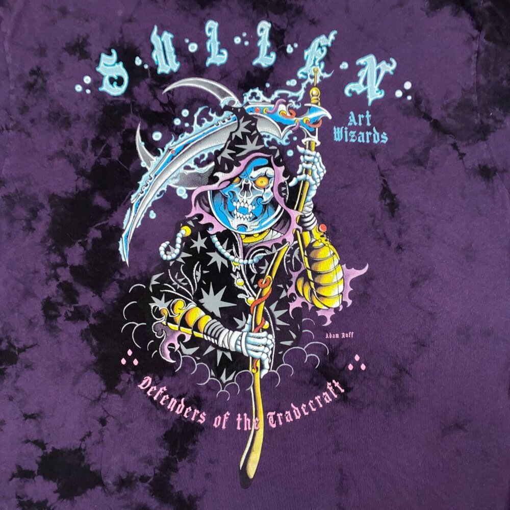 Unique 4X - Large Purple/Black Tie Dye T-Shirt - Sullen Art Premium Collective - Picture 4 of 7